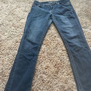 Warehouse One Women's Skinny Jeans in Deep Blue